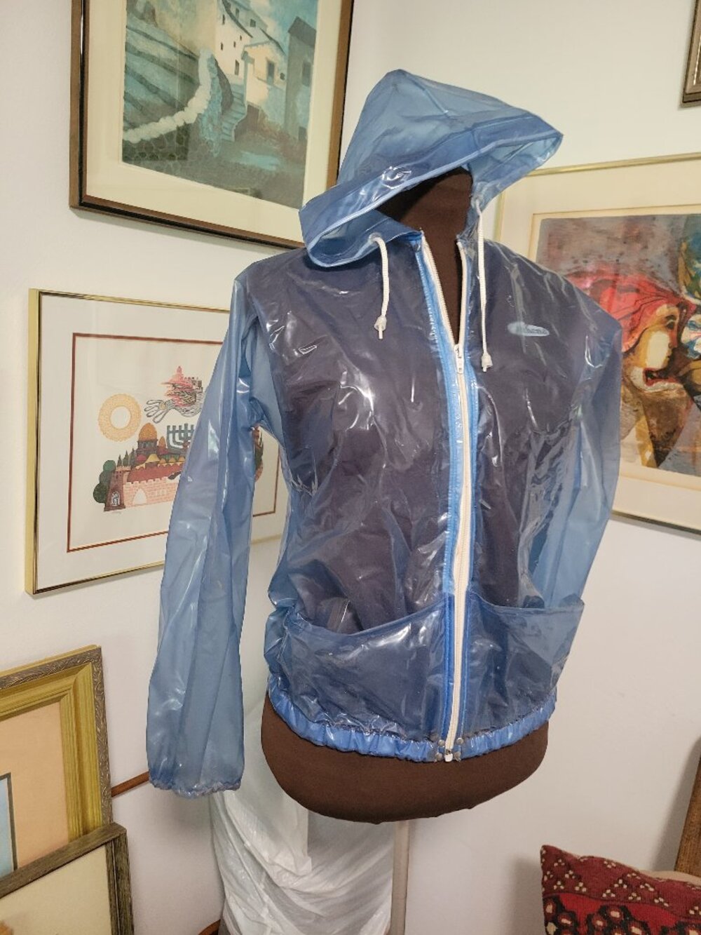 Vintage Gum Drop See Through Rain Jacket 80's